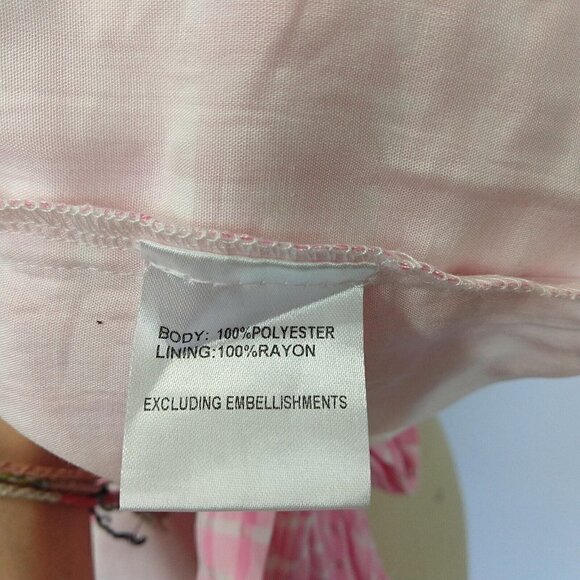 Princess Polly Zoe Jane Mini Dress Size 2 NWT Pink White Gingham Puff Sleeve - Picture 12 of 12